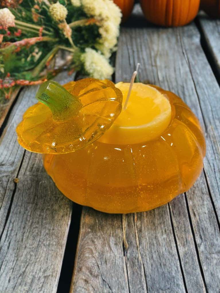 Fall Harvest Gel Wax Pumpkin Candle