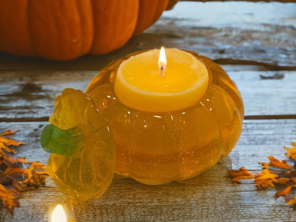 Fall Harvest Gel Wax Pumpkin Candle