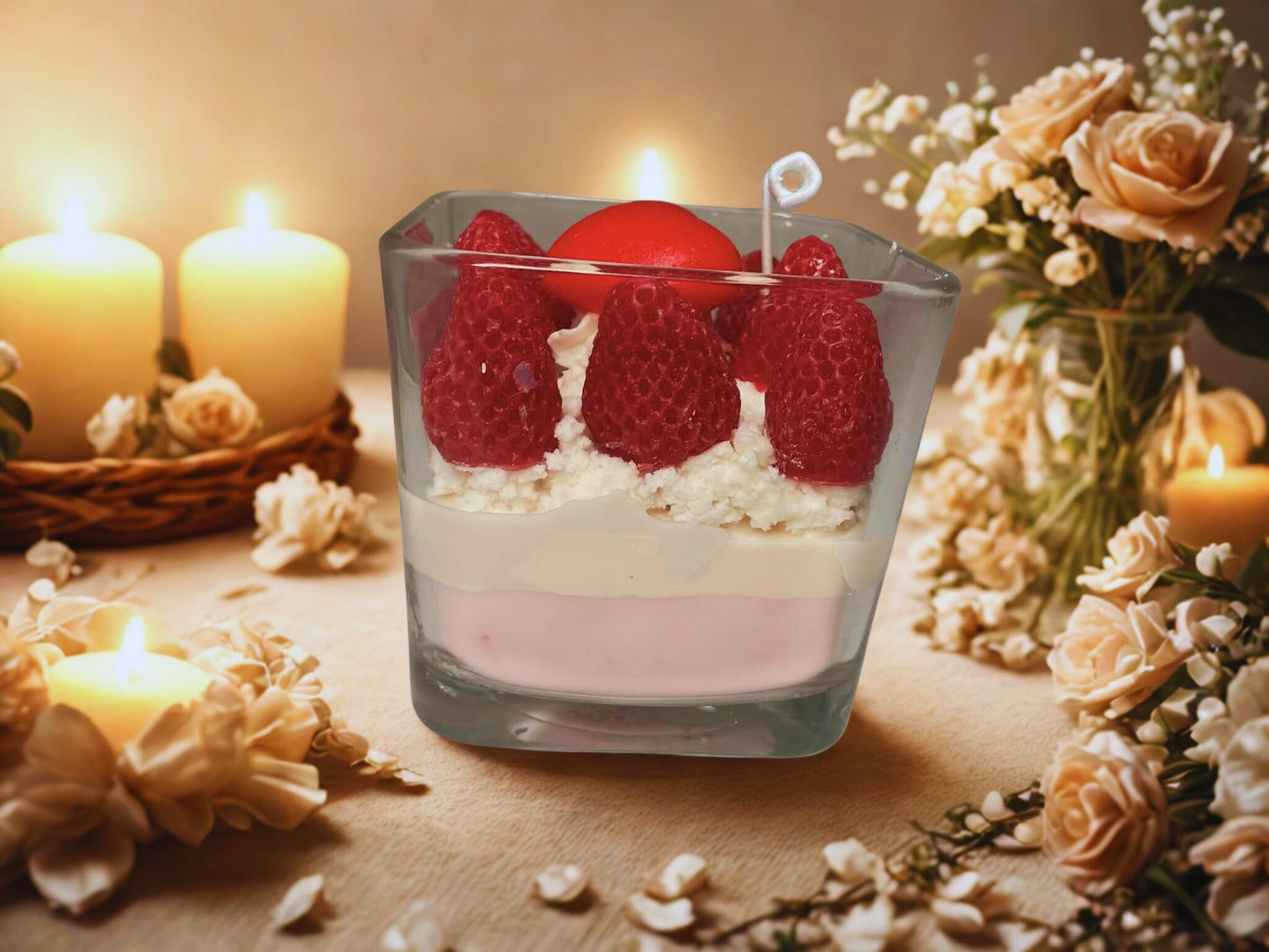 Strawberry Love Mousse Candle - LC102