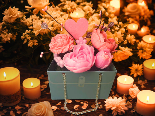 Pink Blossom Heart Candle Bag - LC101