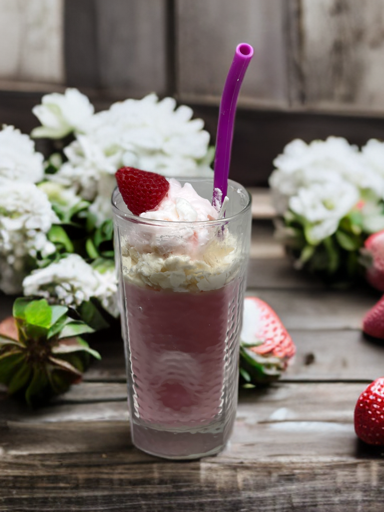 Strawberry milkshake candle