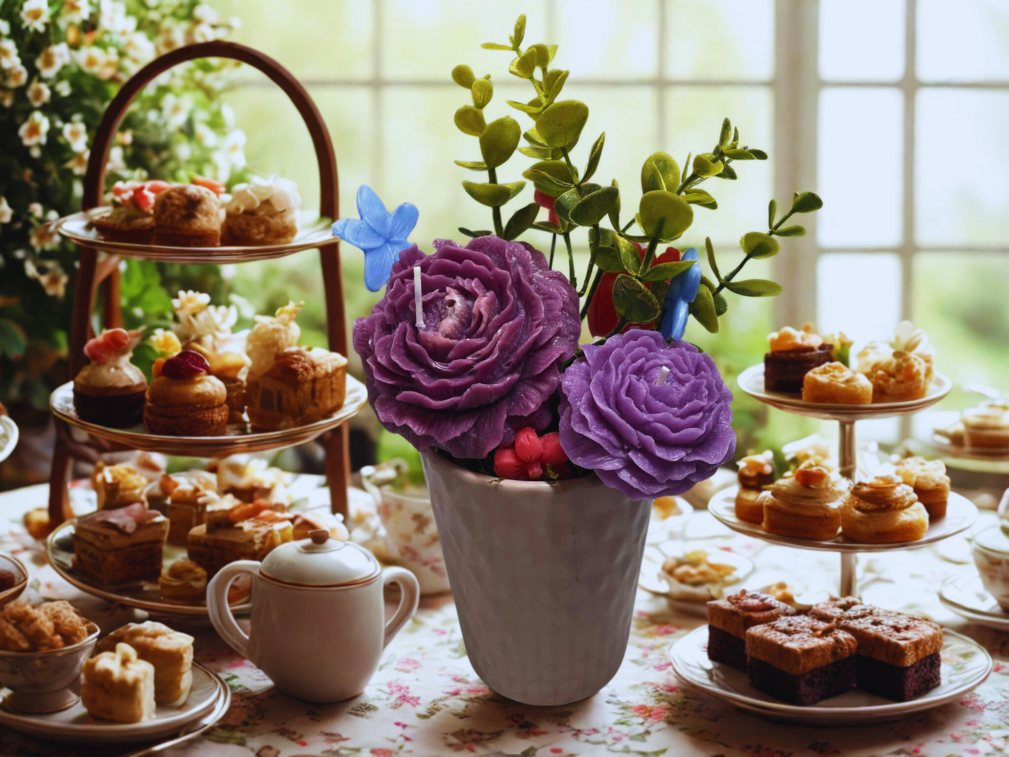 Lavender Garden Candle Bouquet  - FA 101