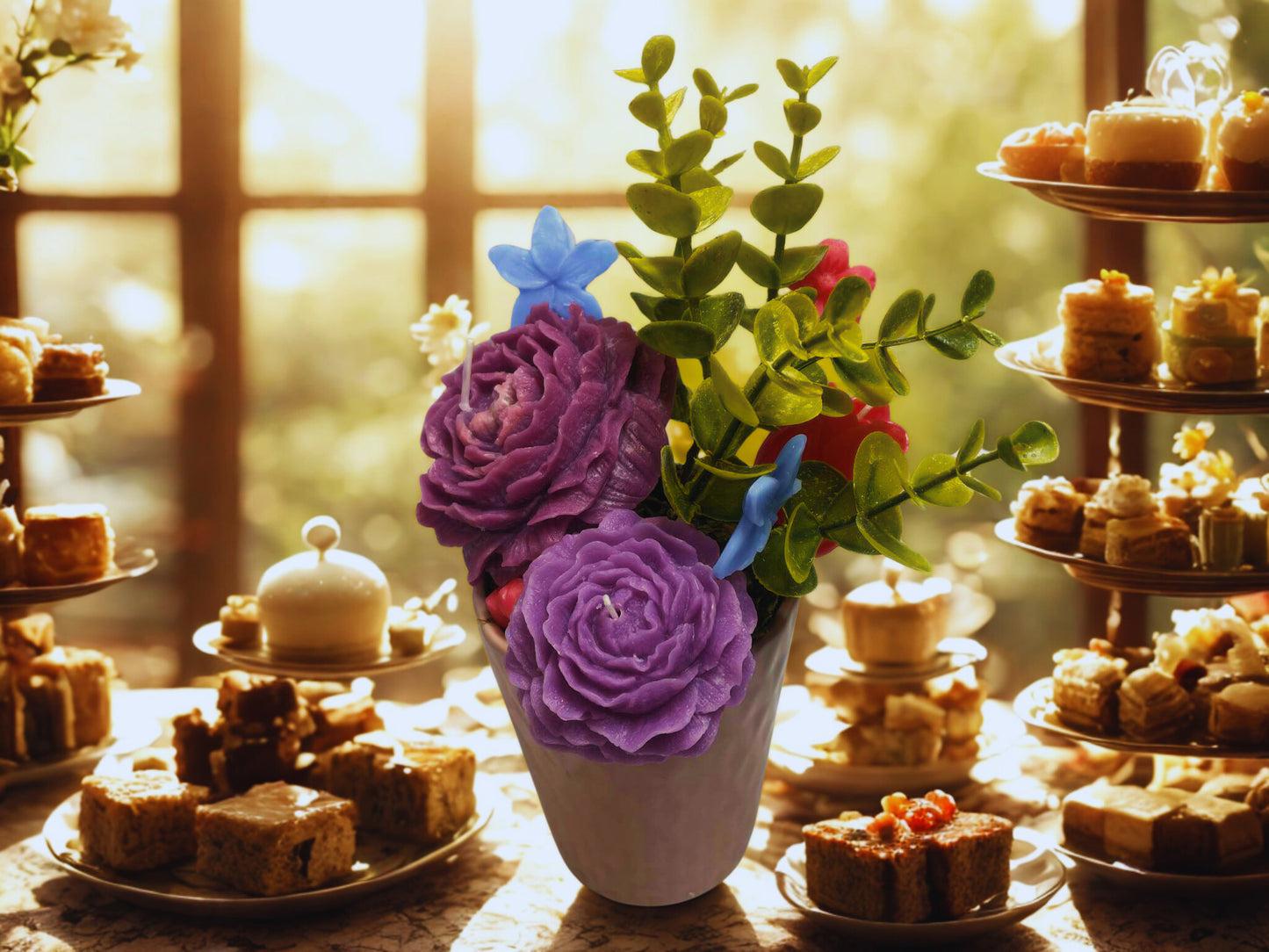 Lavender Garden Candle Bouquet  - FA 101