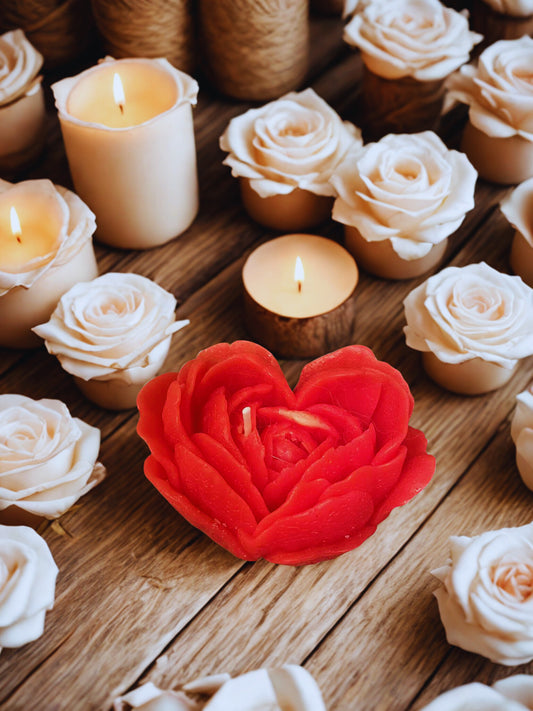Romantic Heart Rose Candle - WF104