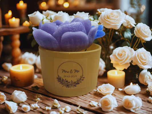 Blue Blossom Candle Pot - WF111