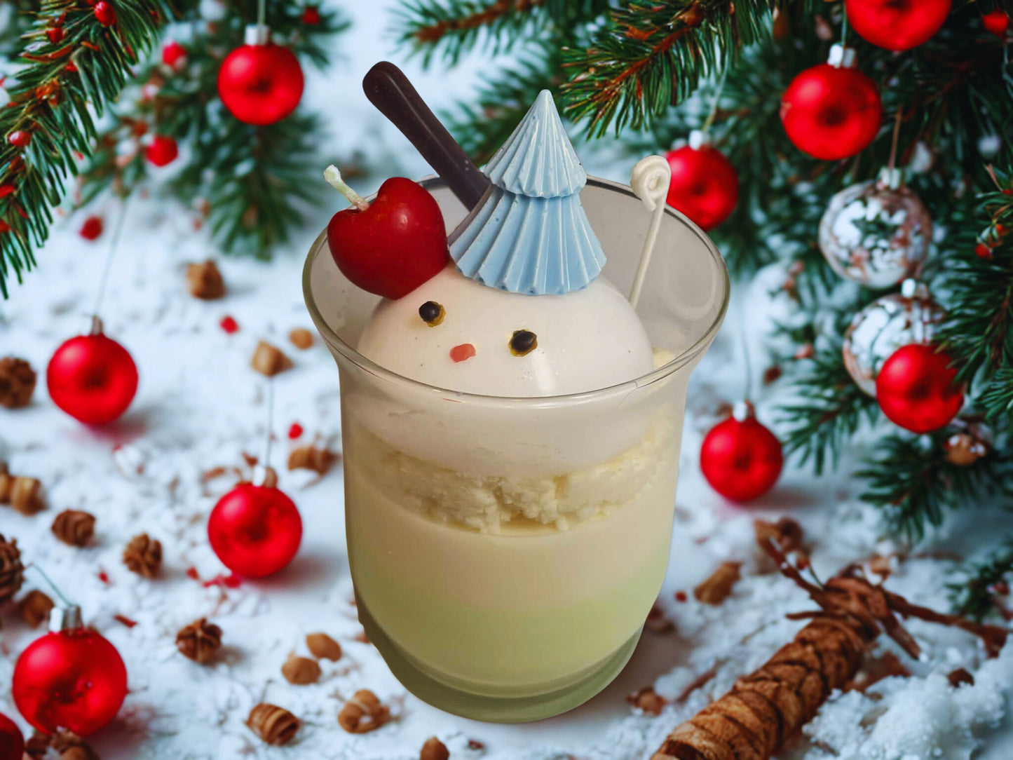 Matcha Snowman Dessert Candle - WC110