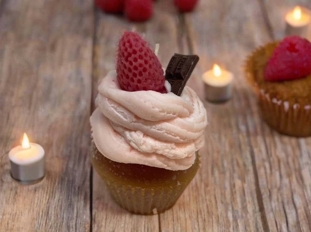 Strawberry Chocolate cupcake Candle