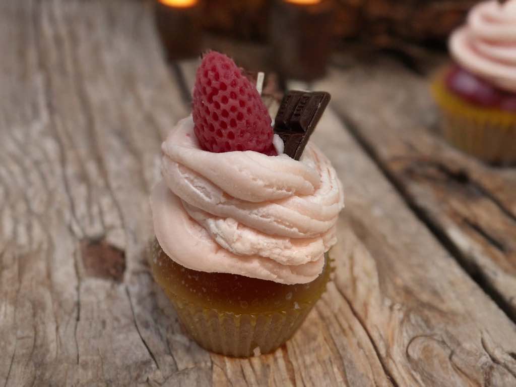 Strawberry Chocolate cupcake Candle